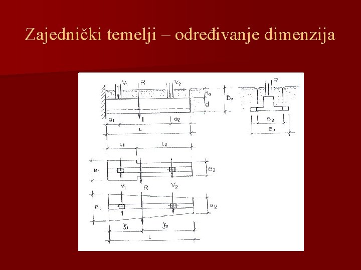 Zajednički temelji – određivanje dimenzija 