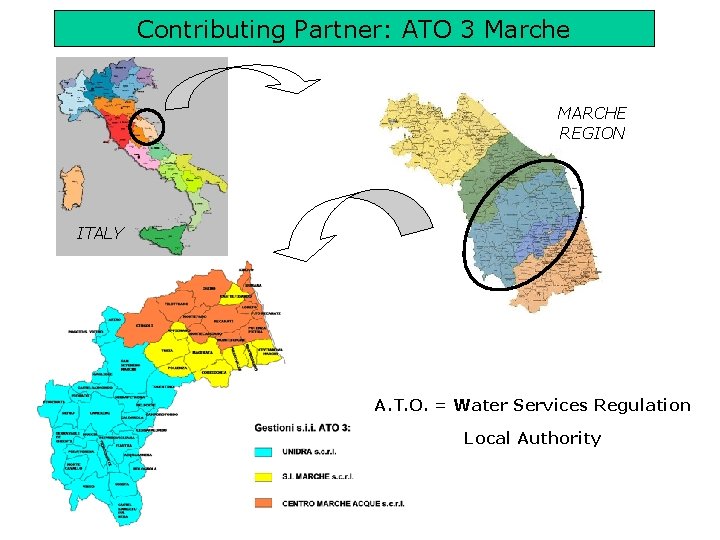 Contributing Partner: ATO 3 Marche MARCHE REGION ITALY A. T. O. = Water Services