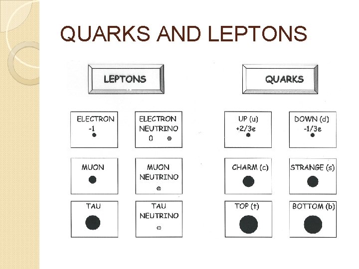 QUARKS AND LEPTONS 