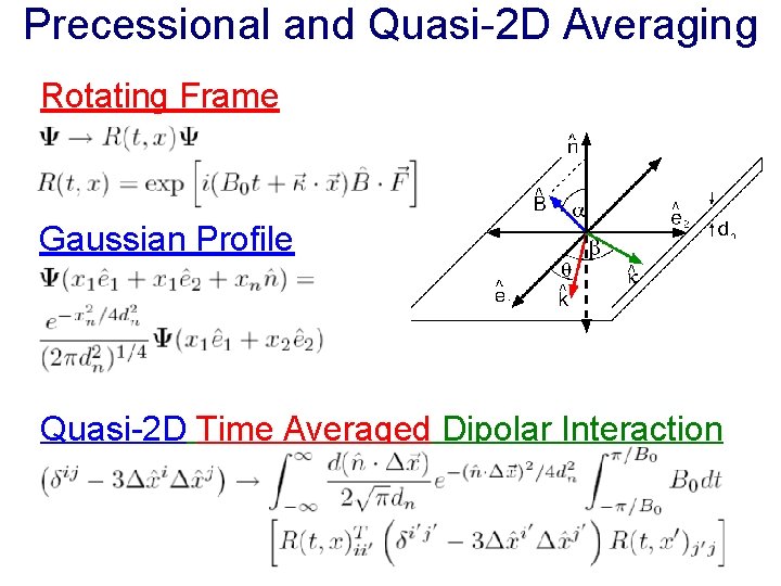 Precessional and Quasi-2 D Averaging Rotating Frame Gaussian Profile Quasi-2 D Time Averaged Dipolar Precessional and Quasi-2 D Averaging Rotating Frame Gaussian Profile Quasi-2 D Time Averaged Dipolar