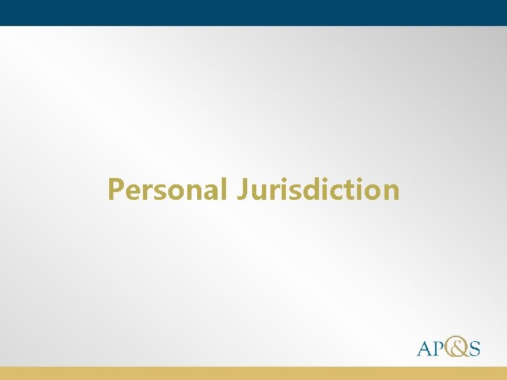 Personal Jurisdiction 