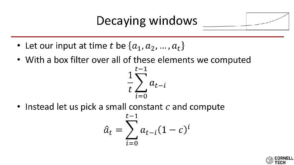 Decaying windows • 