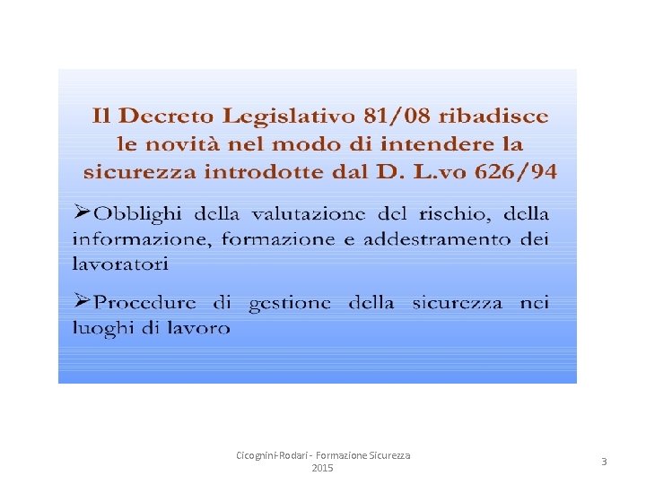 Cicognini-Rodari - Formazione Sicurezza 2015 3 