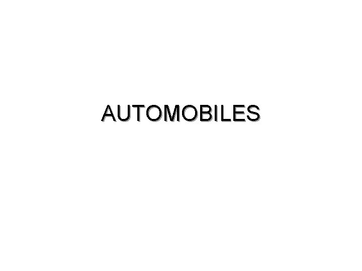 AUTOMOBILES 