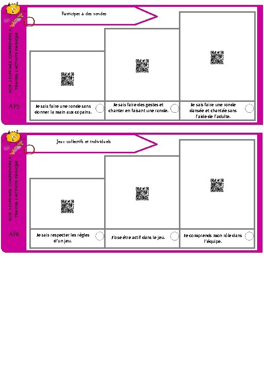 AGIR, S’EXPRIMER, COMPRENDRE A TRAVERS L’ACTIVITE PHYSIQUE Participer à des rondes AP 5 Je