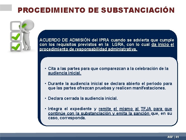 PROCEDIMIENTO DE SUBSTANCIACIÓN ACUERDO DE ADMISIÓN del IPRA cuando se advierta que cumple con