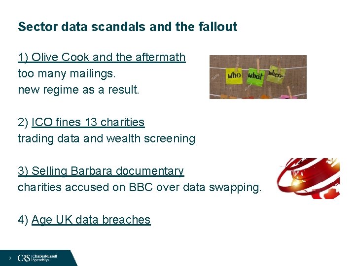Sector data scandals and the fallout 1) Olive Cook and the aftermath too many