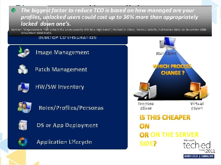 Please How wellondo you manage The biggestanswer: factor to reduce TCO is based how