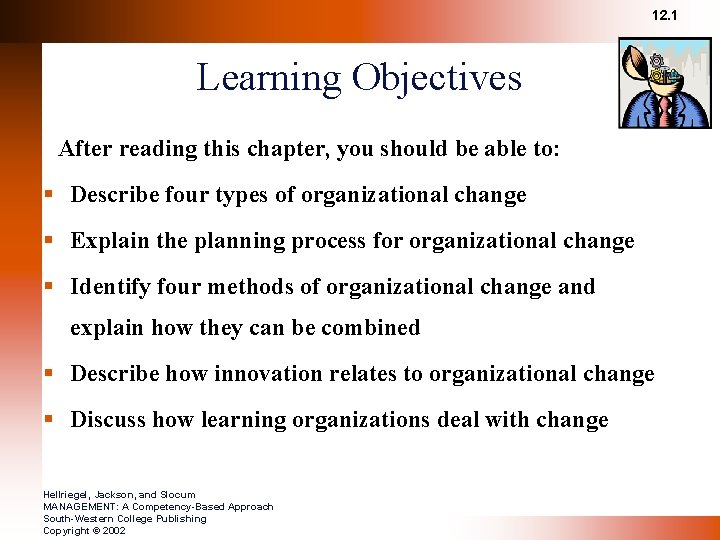 Chapter 12 Organizational Change and Learning Hellriegel Jackson