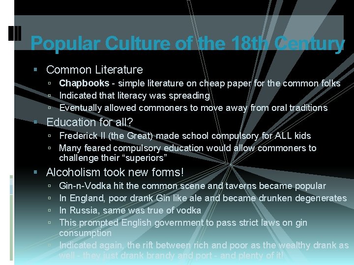 Popular Culture of the 18 th Century Common Literature Chapbooks - simple literature on