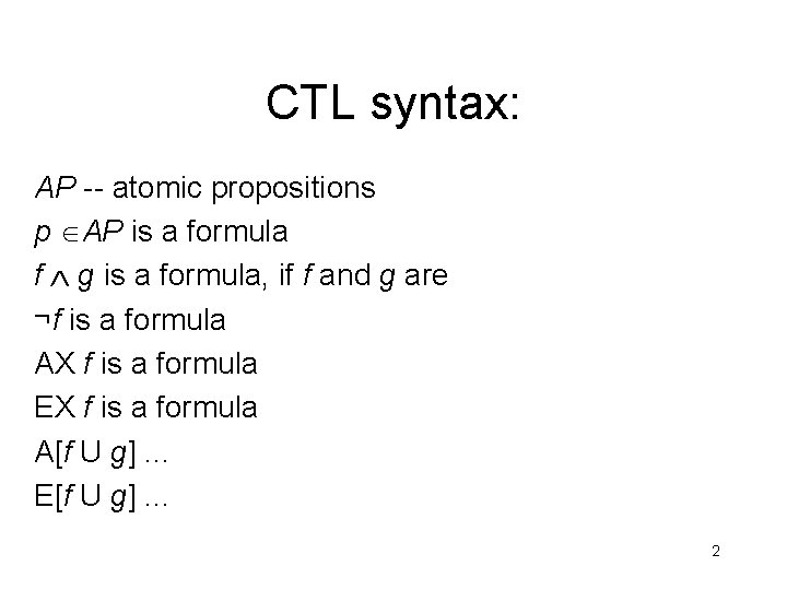 Ctl Model Checking David L Dill 1 Ctl