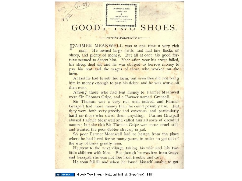 Goody Two Shoes - Mc. Loughlin Bro's (New-York) 1888 