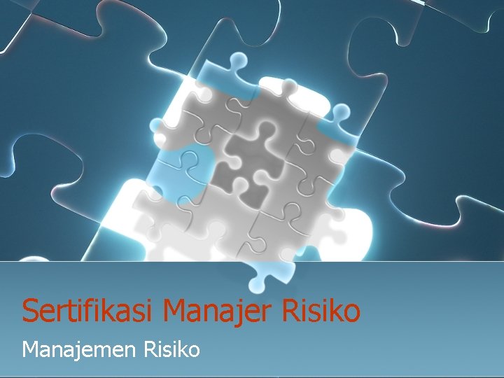 Sertifikasi Manajer Risiko Manajemen Risiko 