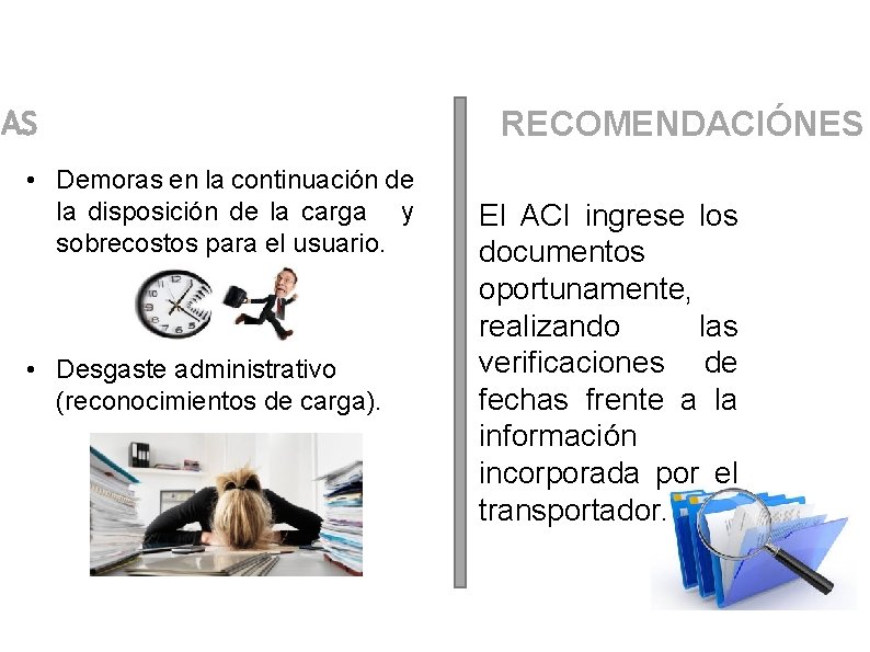 IAS • Demoras en la continuación de la disposición de la carga y sobrecostos