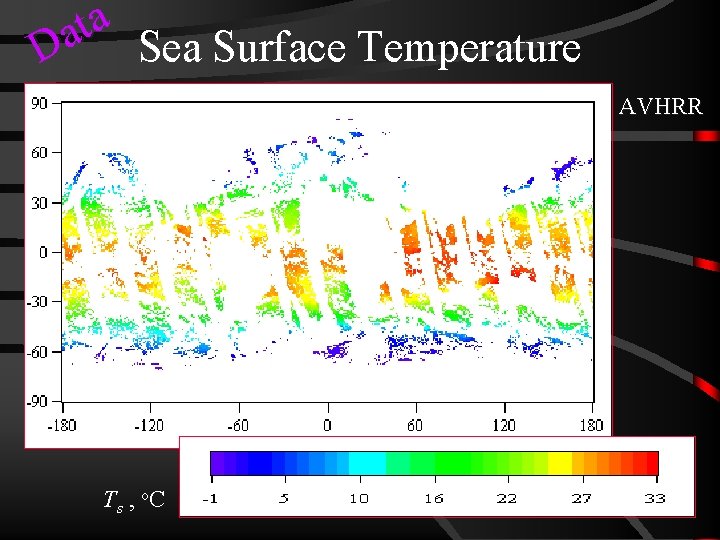 a t a Sea Surface Temperature D AVHRR Ts , o. C 