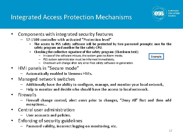Integrated Access Protection Mechanisms • Components with integrated security features – S 7 -1500 Integrated Access Protection Mechanisms • Components with integrated security features – S 7 -1500