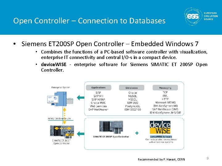 Open Controller – Connection to Databases • Siemens ET 200 SP Open Controller – Open Controller – Connection to Databases • Siemens ET 200 SP Open Controller –