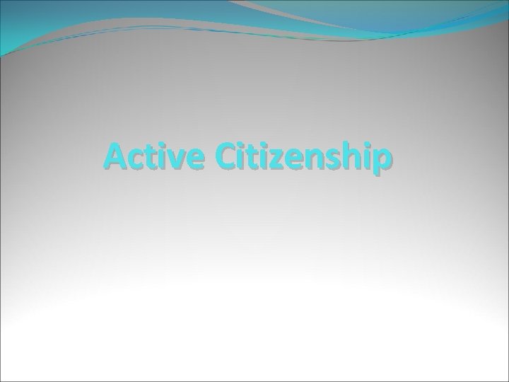 Active Citizenship 