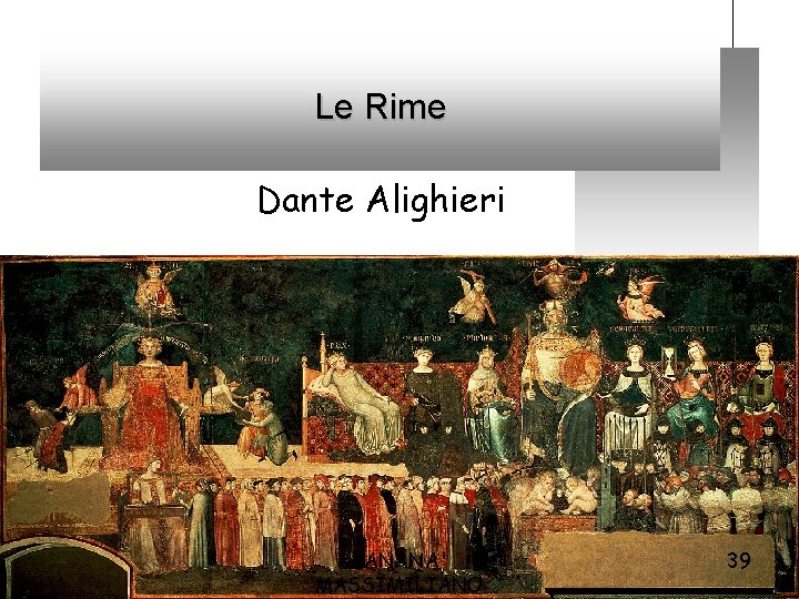 Le Rime Dante Alighieri CANANA' MASSIMILIANO 39 