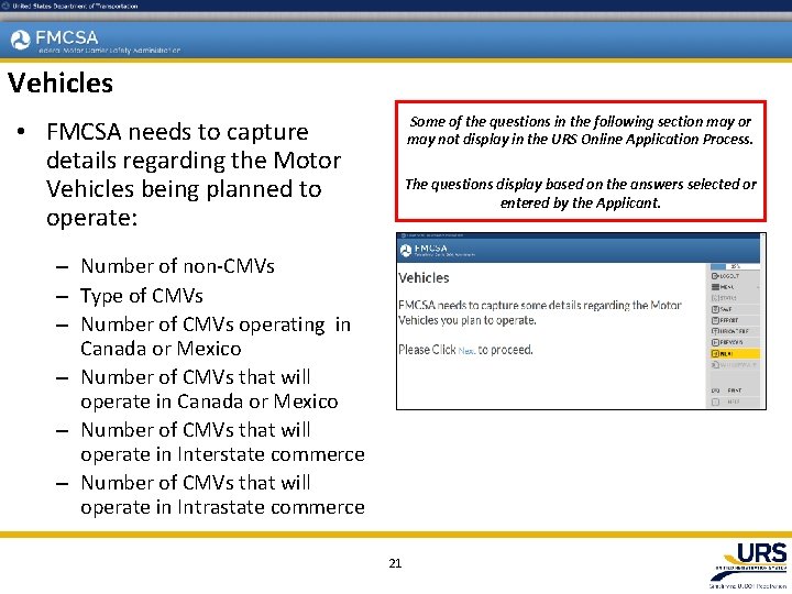 Vehicles Some of the questions in the following section may or may not display