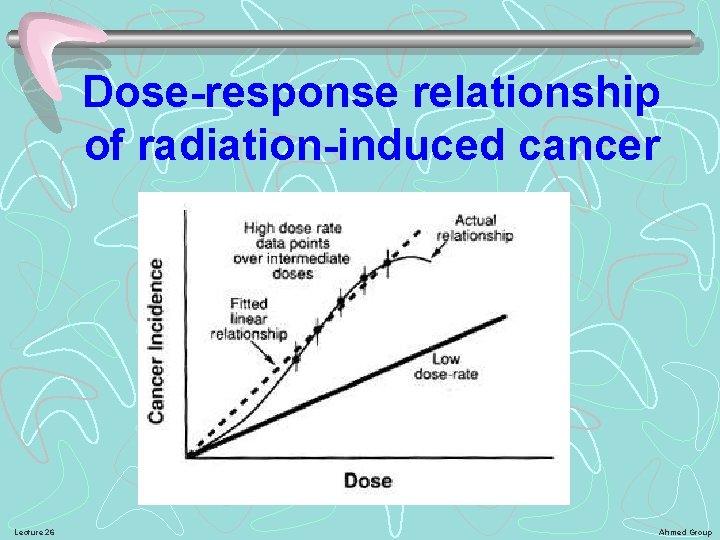 Dose-response relationship of radiation-induced cancer Lecture 26 Ahmed Group 