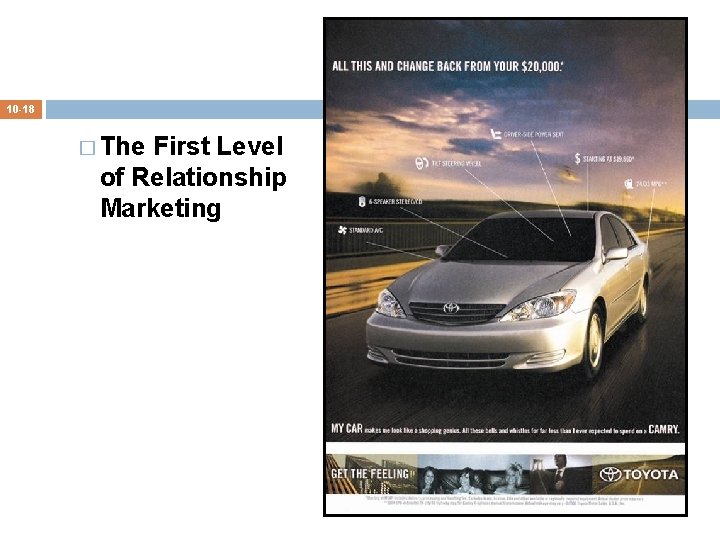 10 -18 � The First Level of Relationship Marketing 