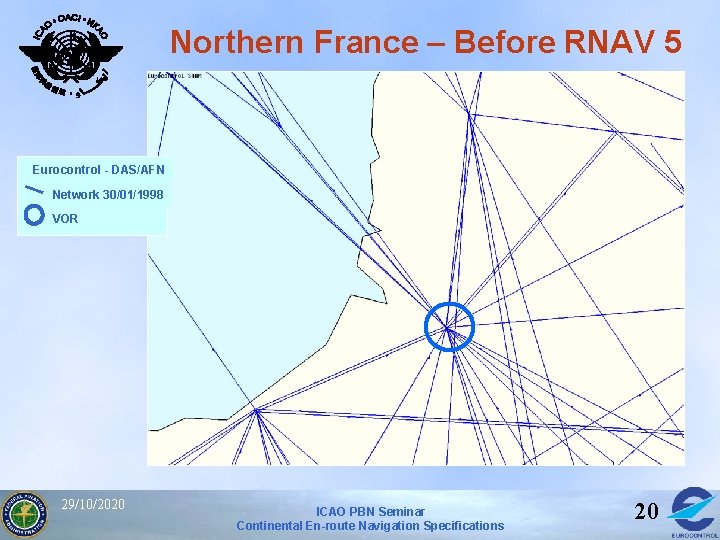 Northern France – Before RNAV 5 Eurocontrol - DAS/AFN Network 30/01/1998 VOR 29/10/2020 ICAO