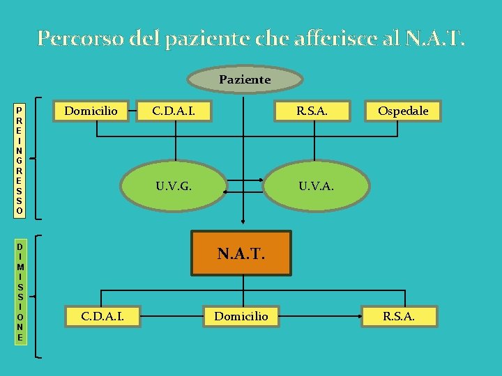 Percorso del paziente che afferisce al N. A. T. Paziente P R E I