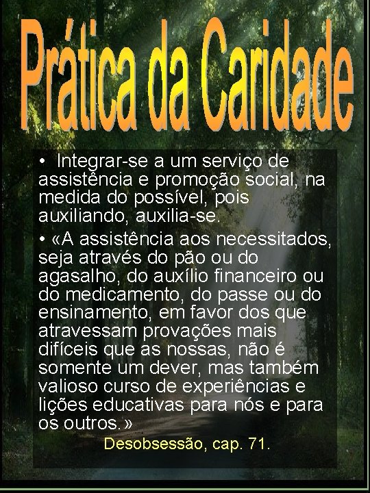  • Integrar-se a um serviço de assistência e promoção social, na medida do