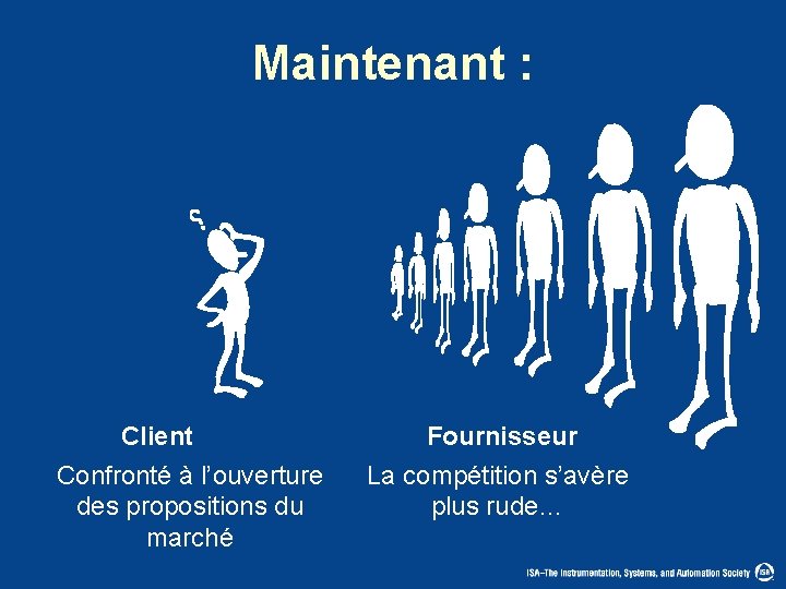 Maintenant : Client Confronté à l’ouverture des propositions du marché Fournisseur La compétition s’avère