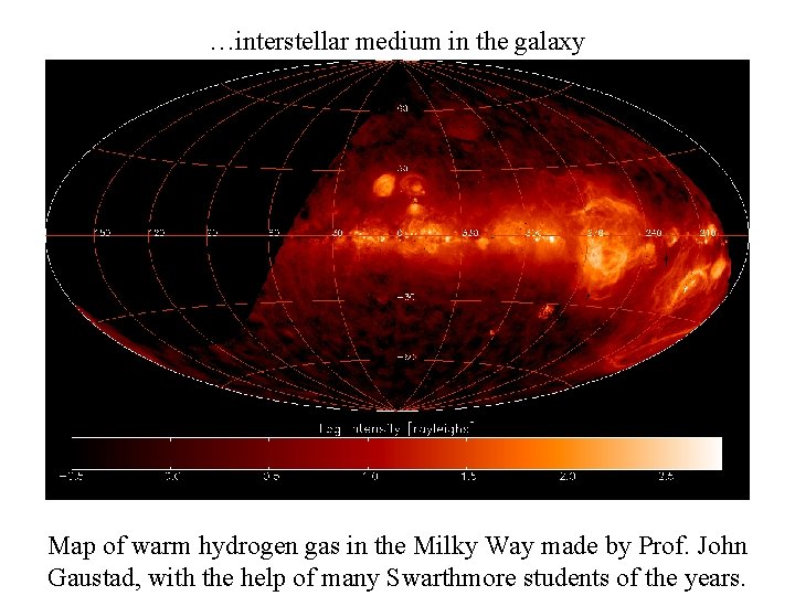 …interstellar medium in the galaxy Map of warm hydrogen gas in the Milky Way