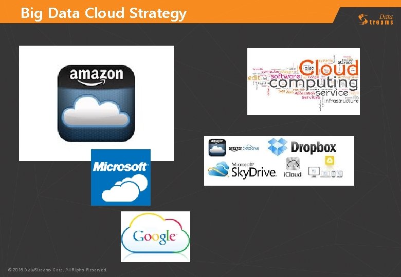 Big Data Cloud Strategy © 2016 Data. Streams Corp. All Rights Reserved. 