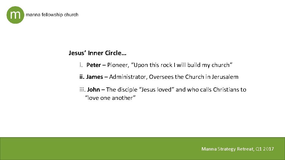 Jesus’ Inner Circle… i. Peter – Pioneer, “Upon this rock I will build my