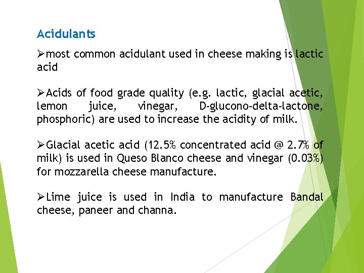 Class Lecture CHEESE ADDITIVES AND PRESERVATIVES Dr Sanjeev