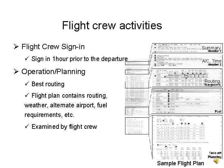 Flight crew activities Ø Flight Crew Sign-in ü Sign in 1 hour prior to