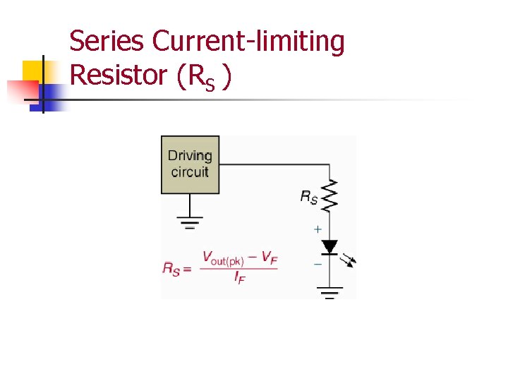 Series Current-limiting Resistor (RS ) 