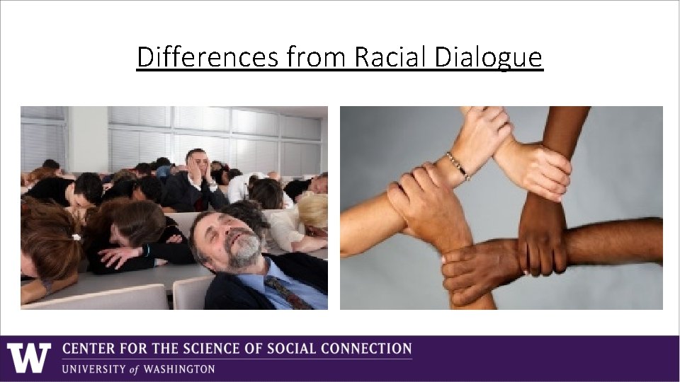 Differences from Racial Dialogue Differences from Racial Dialogue