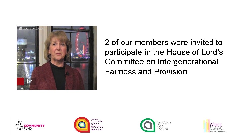 2 of our members were invited to participate in the House of Lord’s Committee