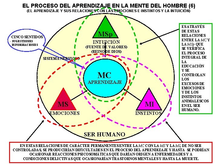 EL PROCESO DEL APRENDIZAJE EN LA MENTE DEL HOMBRE (6) (EL APRENDIZAJE Y SUS