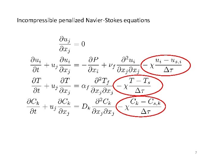 Incompressible penalized Navier-Stokes equations 7 