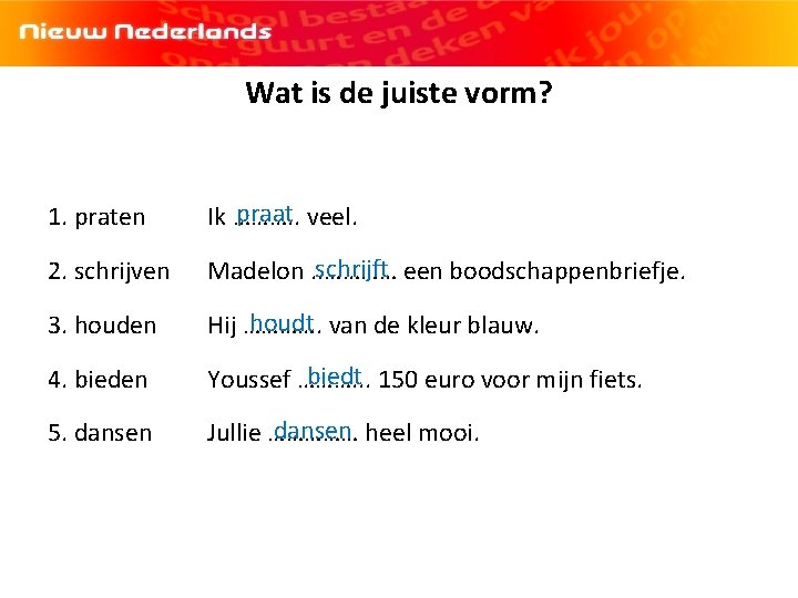 Theorie werkwoordspelling tegenwoordige tijd Werkwoordspelling t t Schema