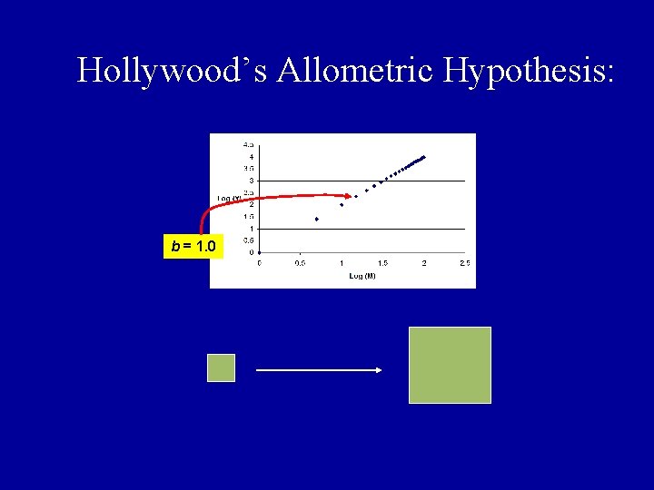 Hollywood’s Allometric Hypothesis: b = 1. 0 Hollywood’s Allometric Hypothesis: b = 1. 0
