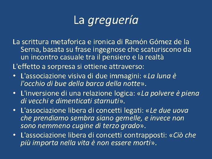 La greguería La scrittura metaforica e ironica di Ramón Gómez de la Serna, basata