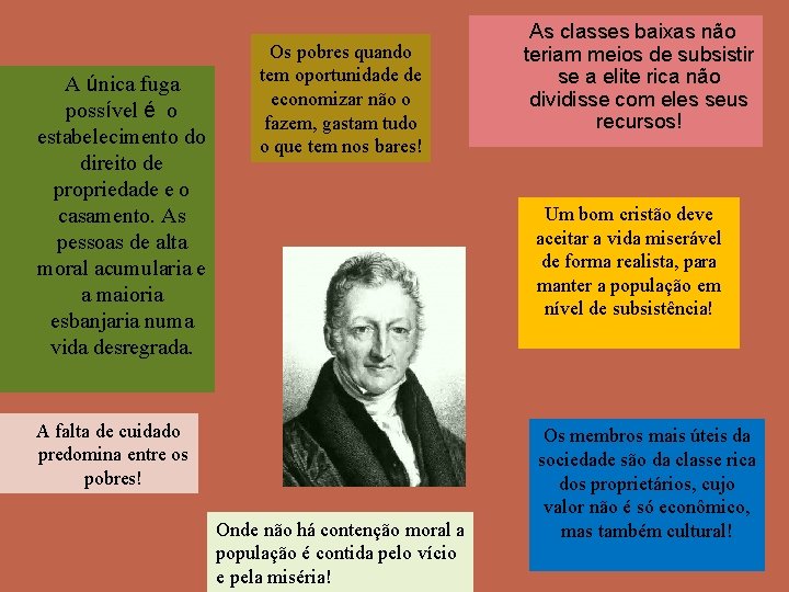 A única fuga possível é o estabelecimento do direito de propriedade e o casamento.