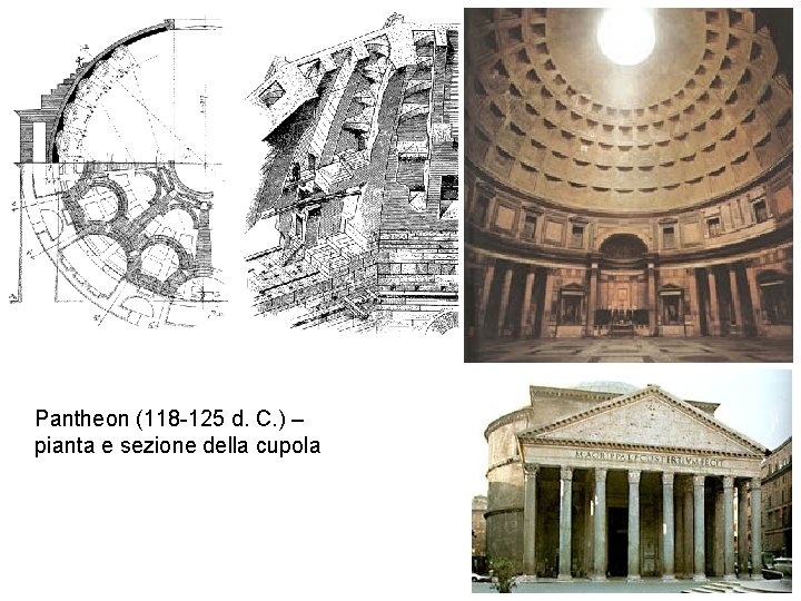 Pantheon (118 -125 d. C. ) – pianta e sezione della cupola 