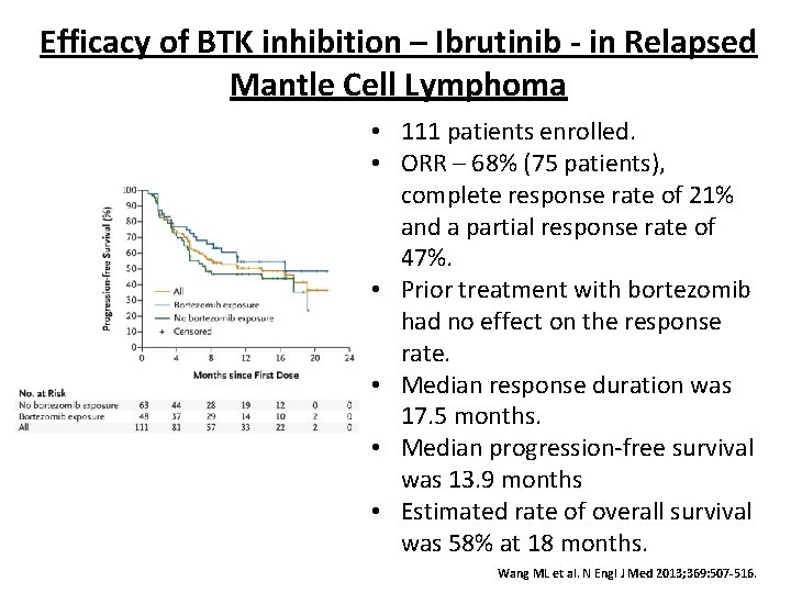 Efficacy of BTK inhibition – Ibrutinib - in Relapsed Mantle Cell Lymphoma • 111