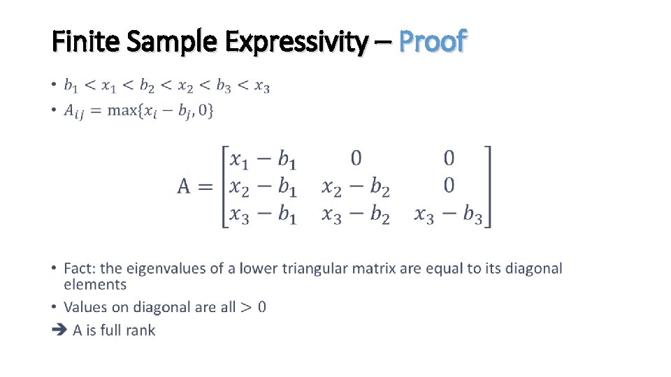 Finite Sample Expressivity – Proof • 