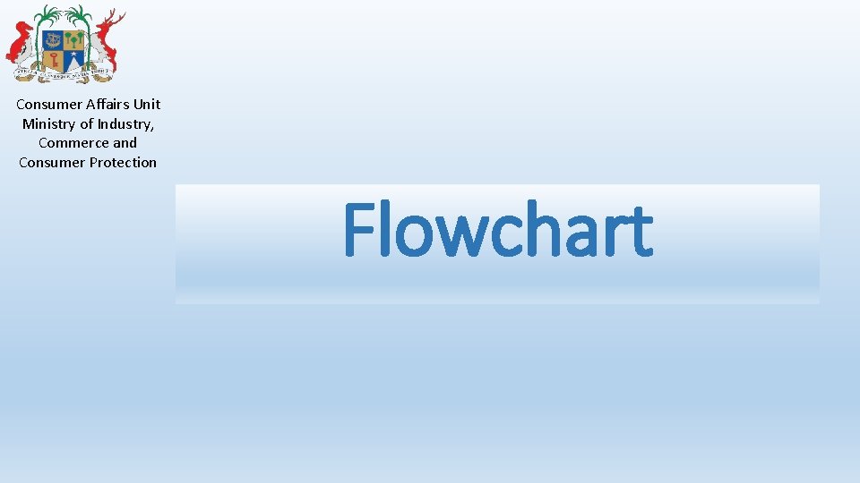 Consumer Affairs Unit Ministry of Industry, Commerce and Consumer Protection Flowchart 