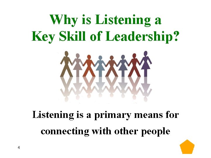 Why is Listening a Key Skill of Leadership? Listening is a primary means for