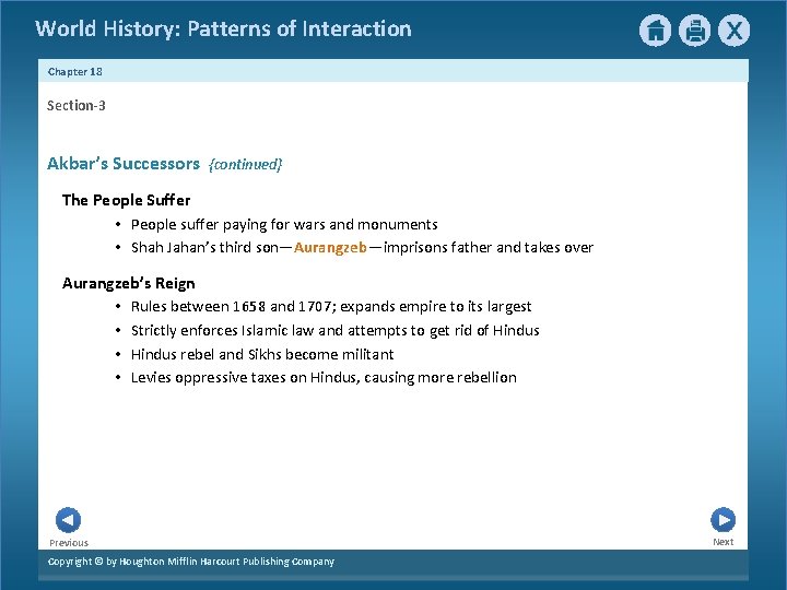 World History: Patterns of Interaction Chapter 18 Section-3 Akbar’s Successors {continued} The People Suffer